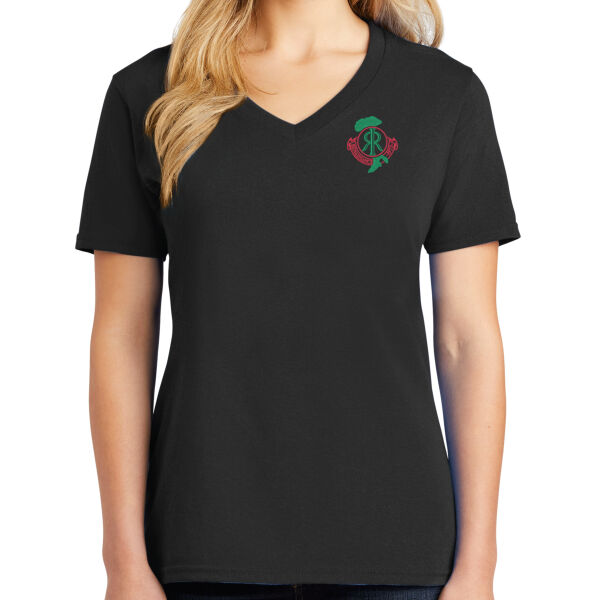 NT Renaissance Club - Ladies Core Cotton V Neck Tee Thumbnail
