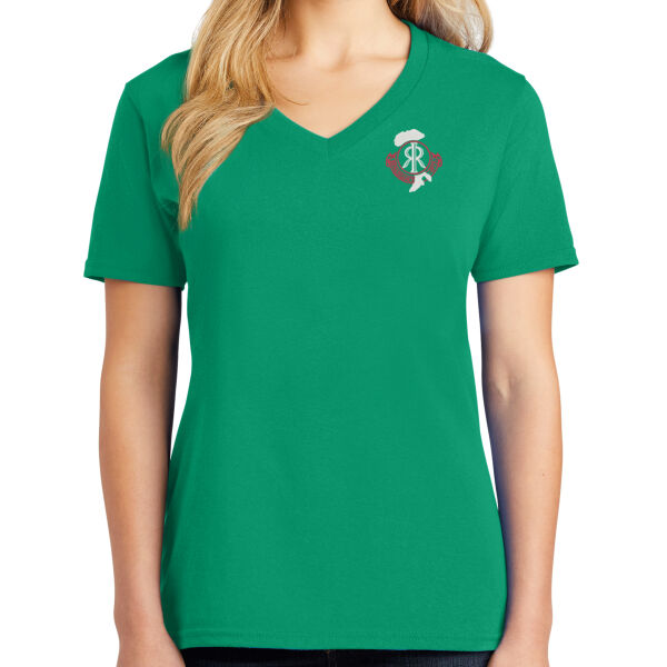 NT Renaissance Club - Ladies Core Cotton V Neck Tee Thumbnail