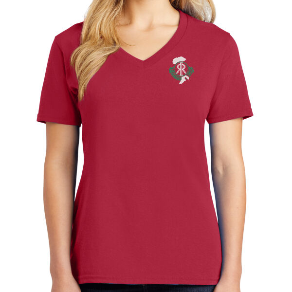 NT Renaissance Club - Ladies Core Cotton V Neck Tee Thumbnail